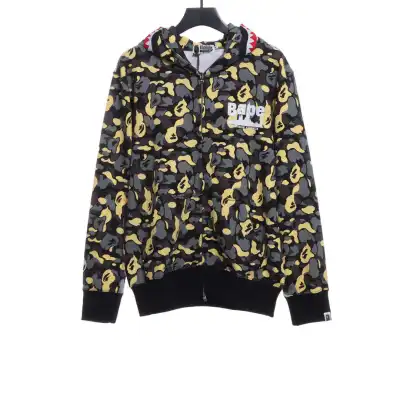 BAPE shark camouflage zip-up hoodie 01