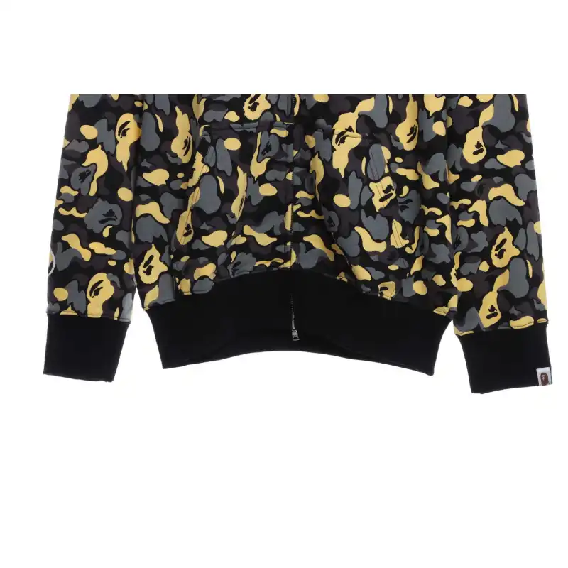 BAPE shark camouflage zip-up hoodie