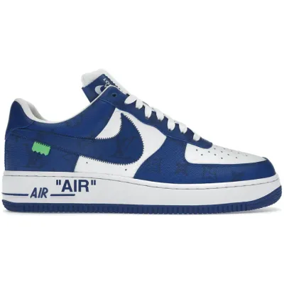 Louis Vuitton Nike Air Force 1 Low By Virgil Abloh White Royal 01