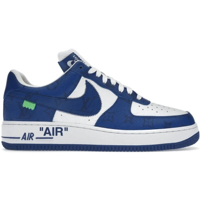 Louis Vuitton Nike Air Force 1 Low By Virgil Abloh White Royal 01