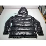 Moncler Maya Lacquered Down Jacket Black