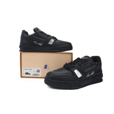 Louis Vuitton LV Trainer Black Calf Leather 1ADDCF 02