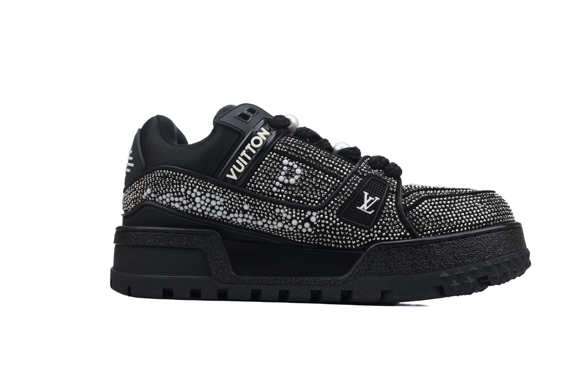 Louis Vuitton LV Trainer Maxi Black Swarovksi Crystals  1ACEOJ