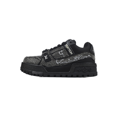 Louis Vuitton LV Trainer Maxi Black Swarovksi Crystals  1ACEOJ 01