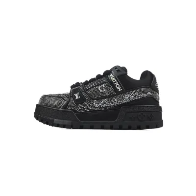 Louis Vuitton LV Trainer Maxi Black Swarovksi Crystals  1ACEOJ 01