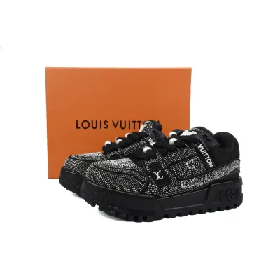 Louis Vuitton LV Trainer Maxi Black Swarovksi Crystals  1ACEOJ 02