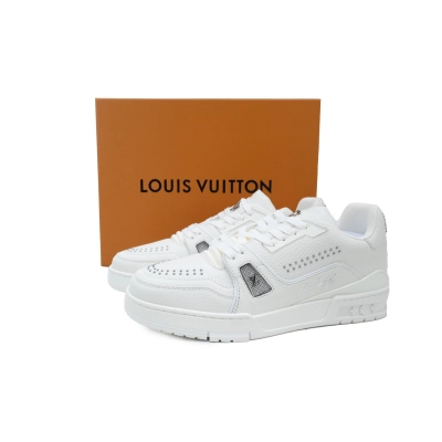 Louis Vuitton LV Trainer White Calf Leather  1ADDBY 02