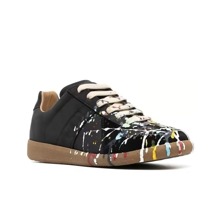 Maison Margiela Black Paint Replica Sneakers S58WS0101P1892963