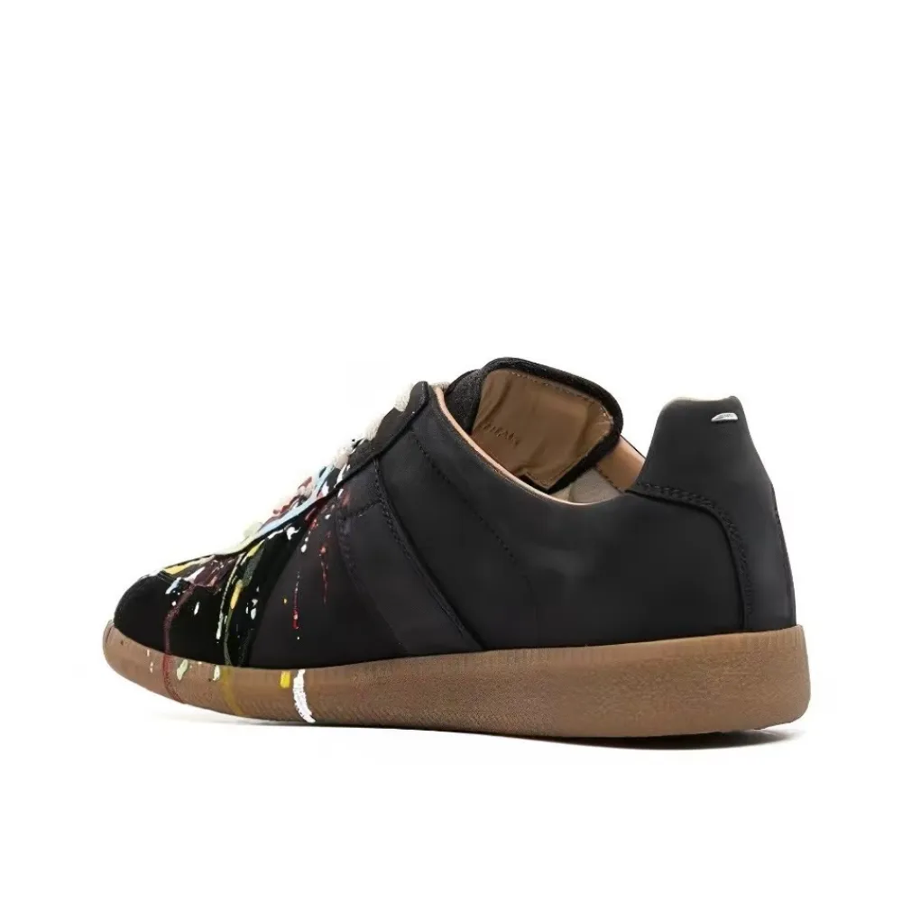 Maison Margiela Black Paint Replica Sneakers S58WS0101P1892963
