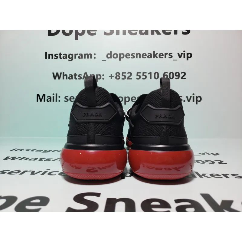 Prada Cloudbust Velcro sneakers Black and Red