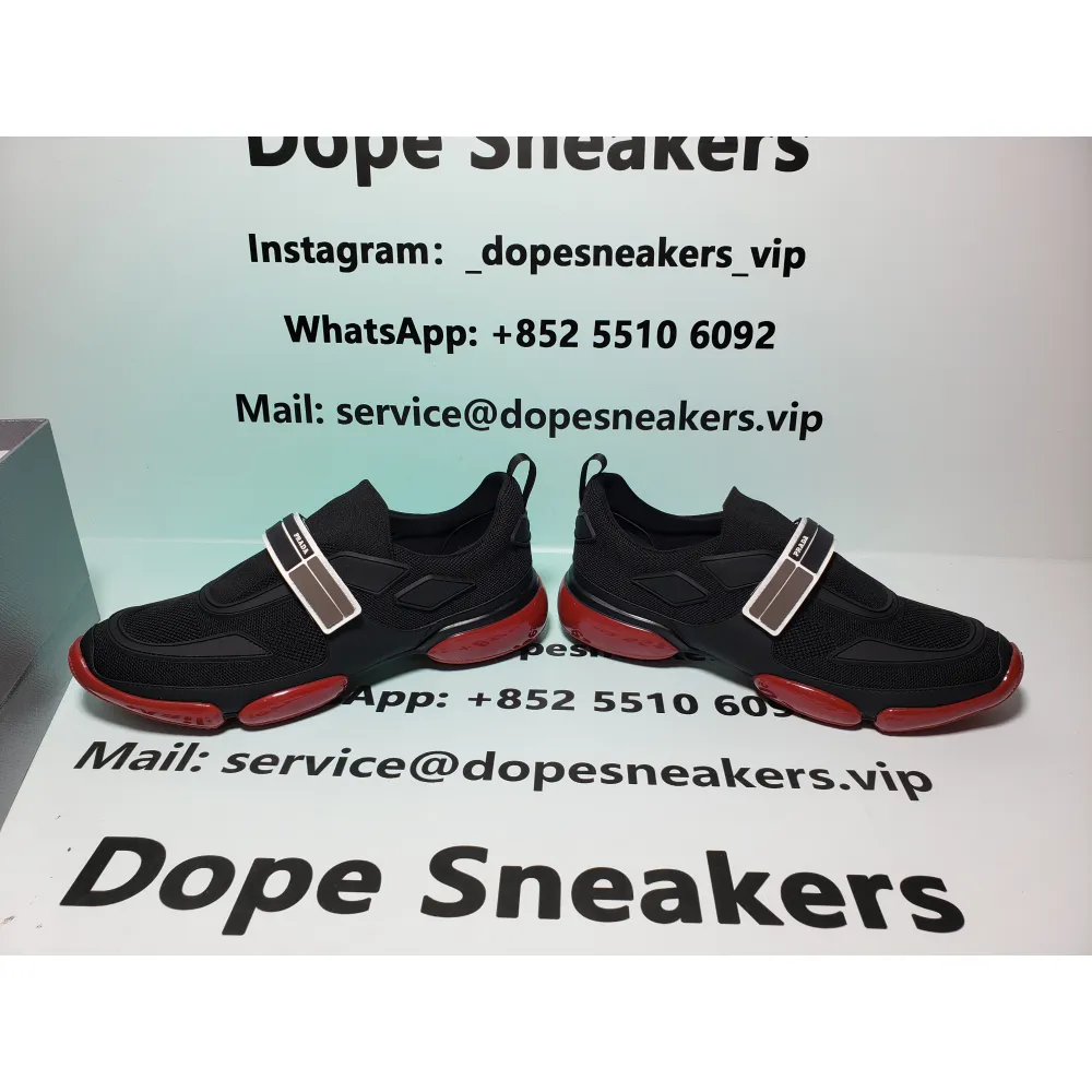 Prada Cloudbust Velcro sneakers Black and Red