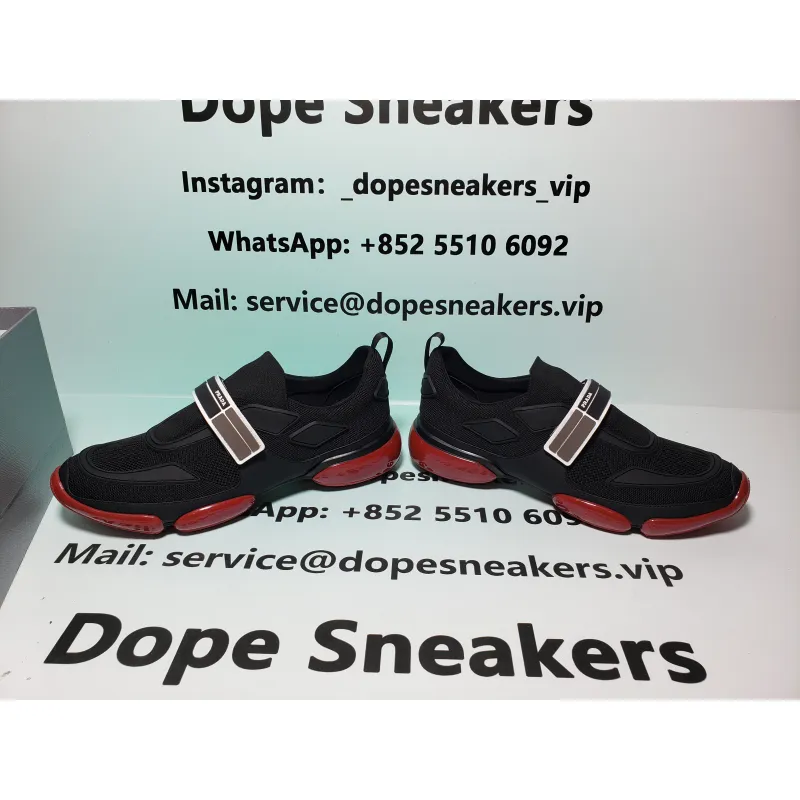 Prada Cloudbust Velcro sneakers Black and Red