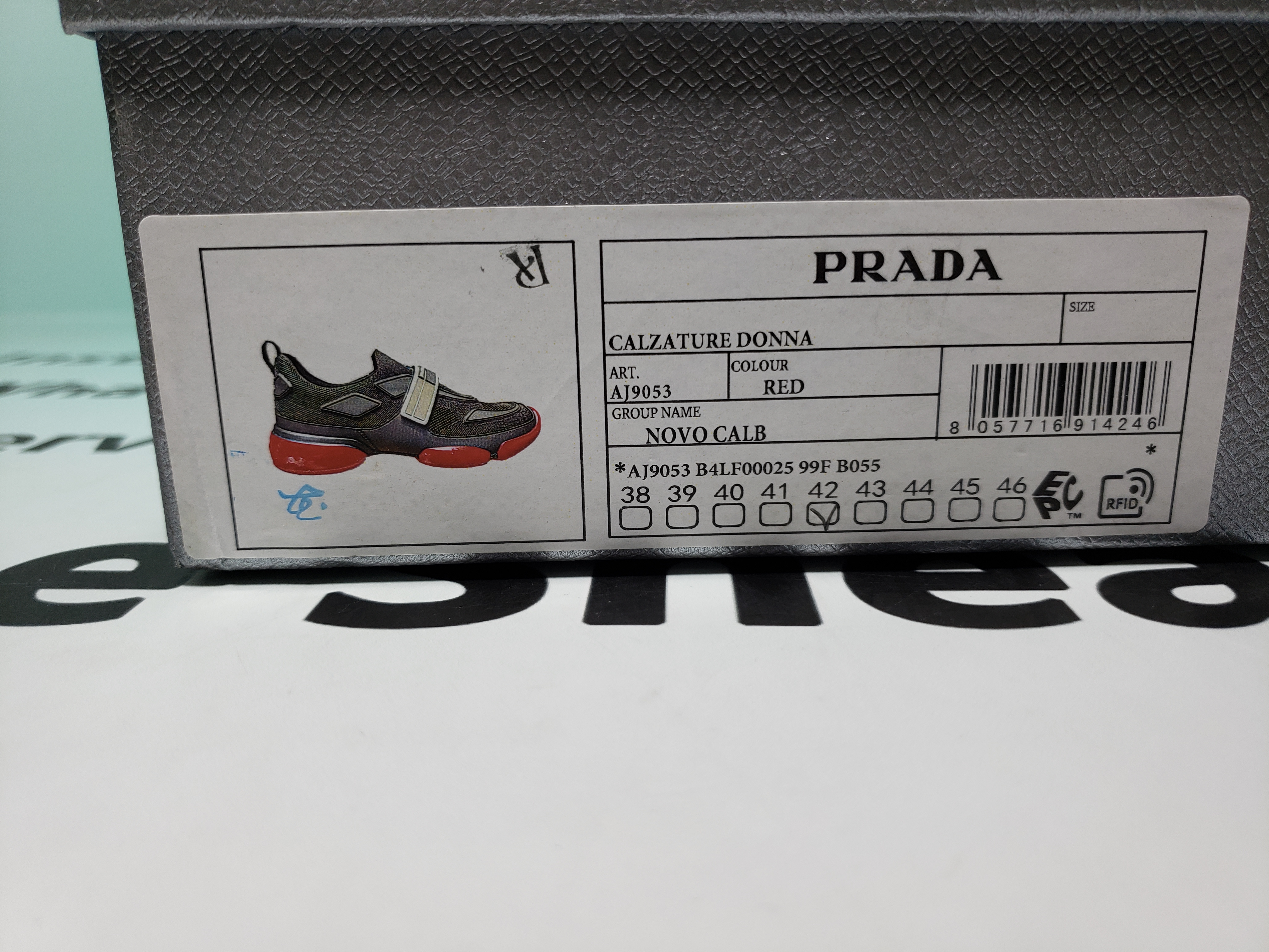 Prada Cloudbust Velcro sneakers Black and Red