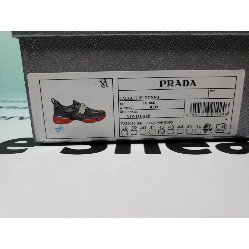 Prada Cloudbust Velcro sneakers Black and Red