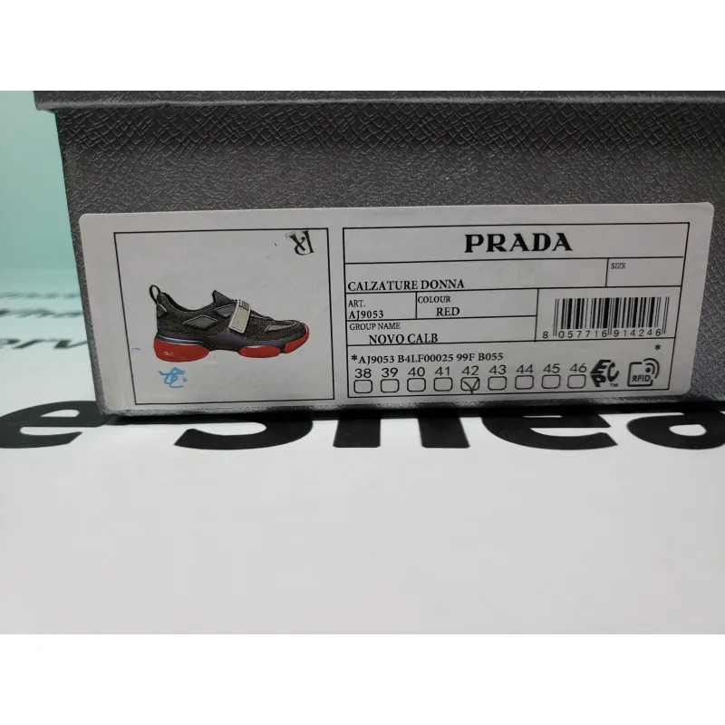 Prada Cloudbust Velcro sneakers Black and Red