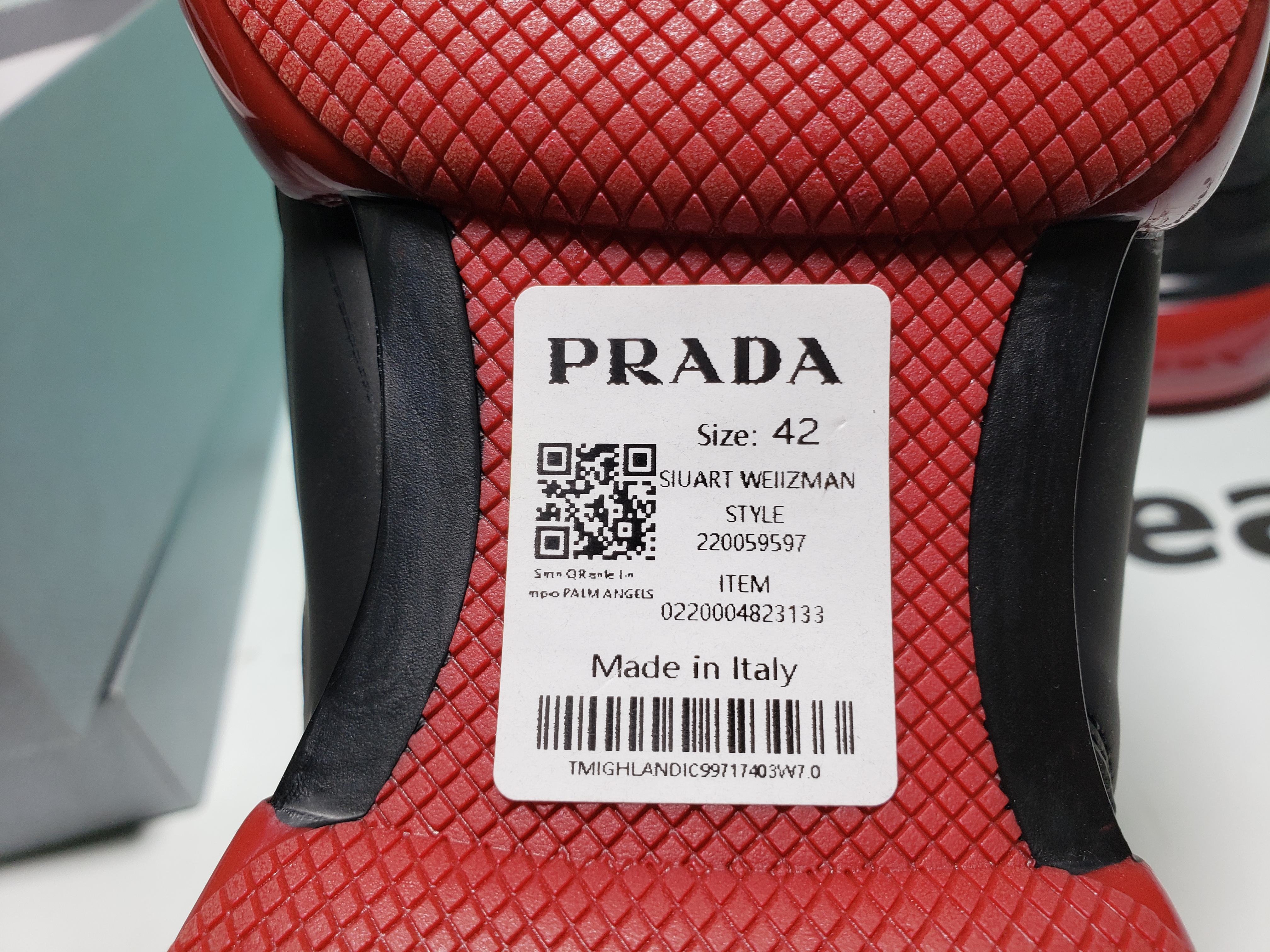 Prada Cloudbust Velcro sneakers Black and Red