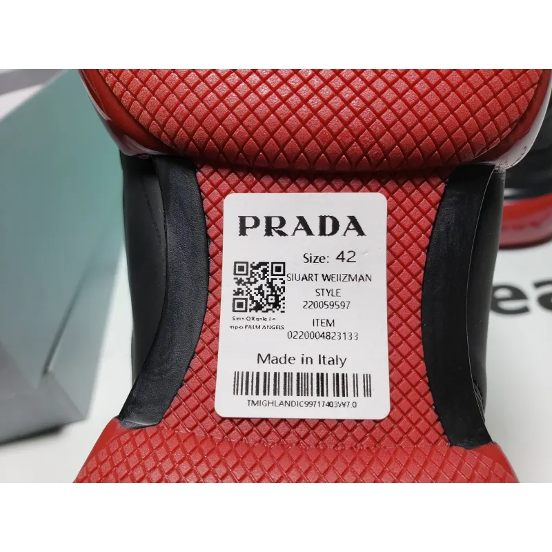 Prada Cloudbust Velcro sneakers Black and Red