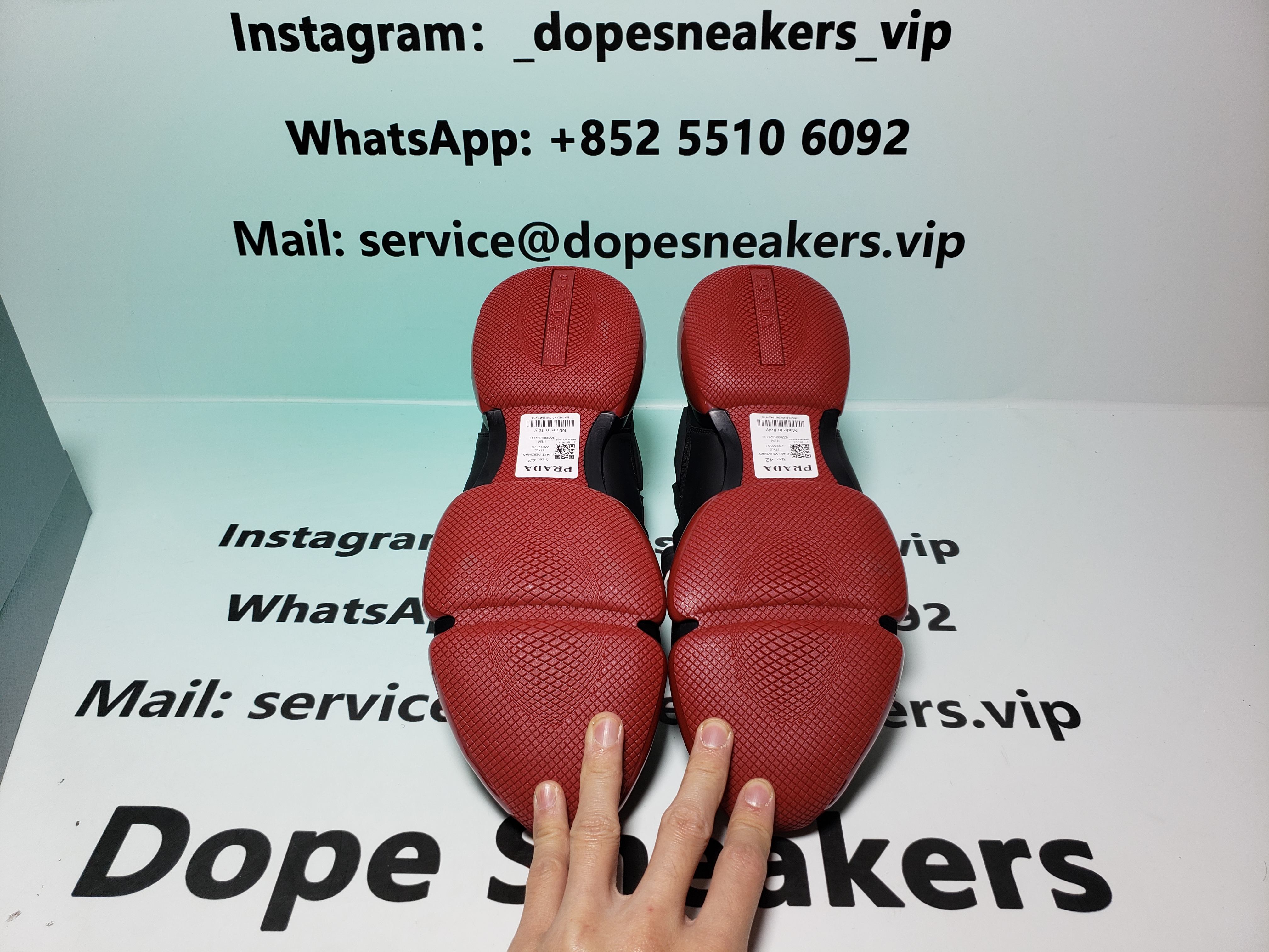 Prada Cloudbust Velcro sneakers Black and Red