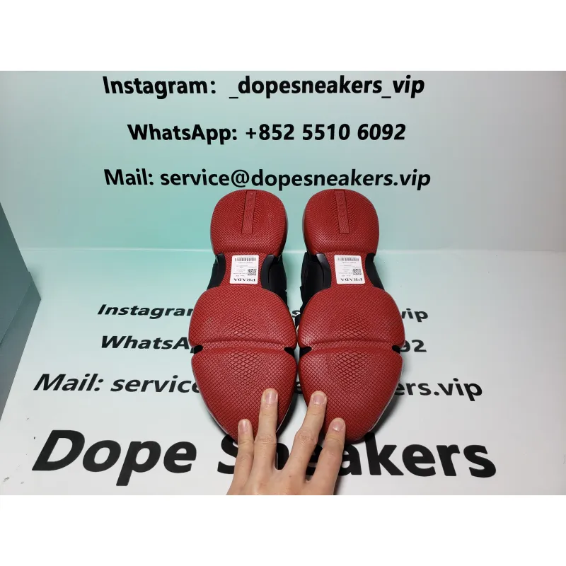 Prada Cloudbust Velcro sneakers Black and Red