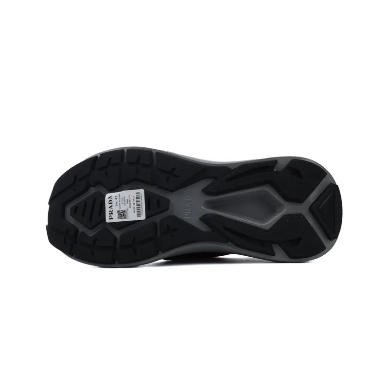 Prada Brushed Leather Black Wine Red
