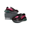 Prada Brushed Leather Black Wine Red