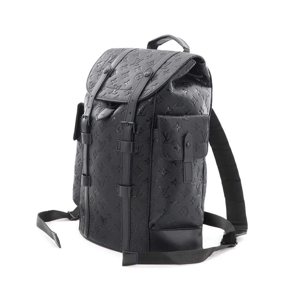 LV black printed backpack