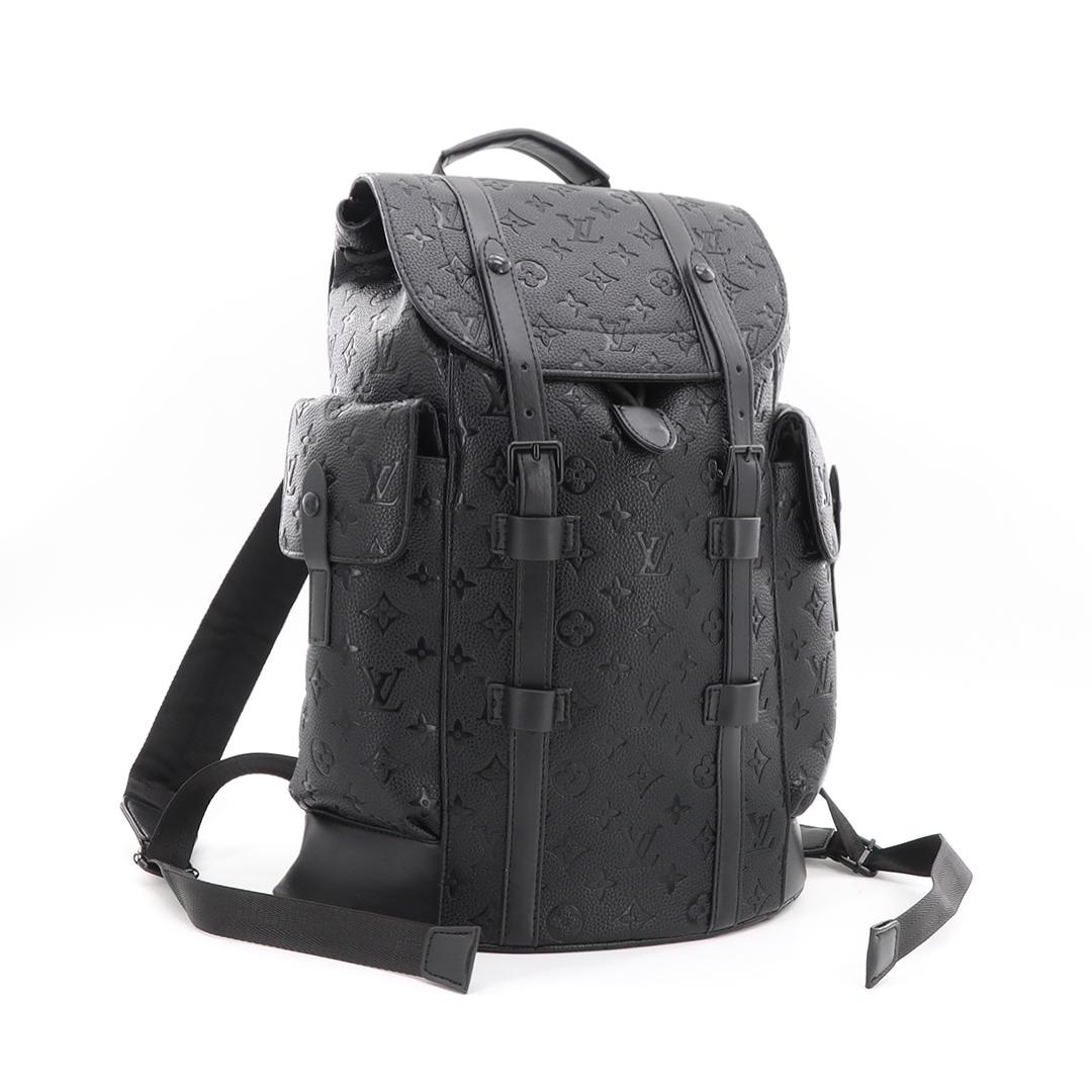LV black printed backpack