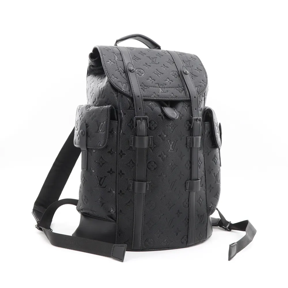 LV black printed backpack