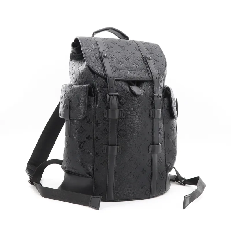 LV black printed backpack