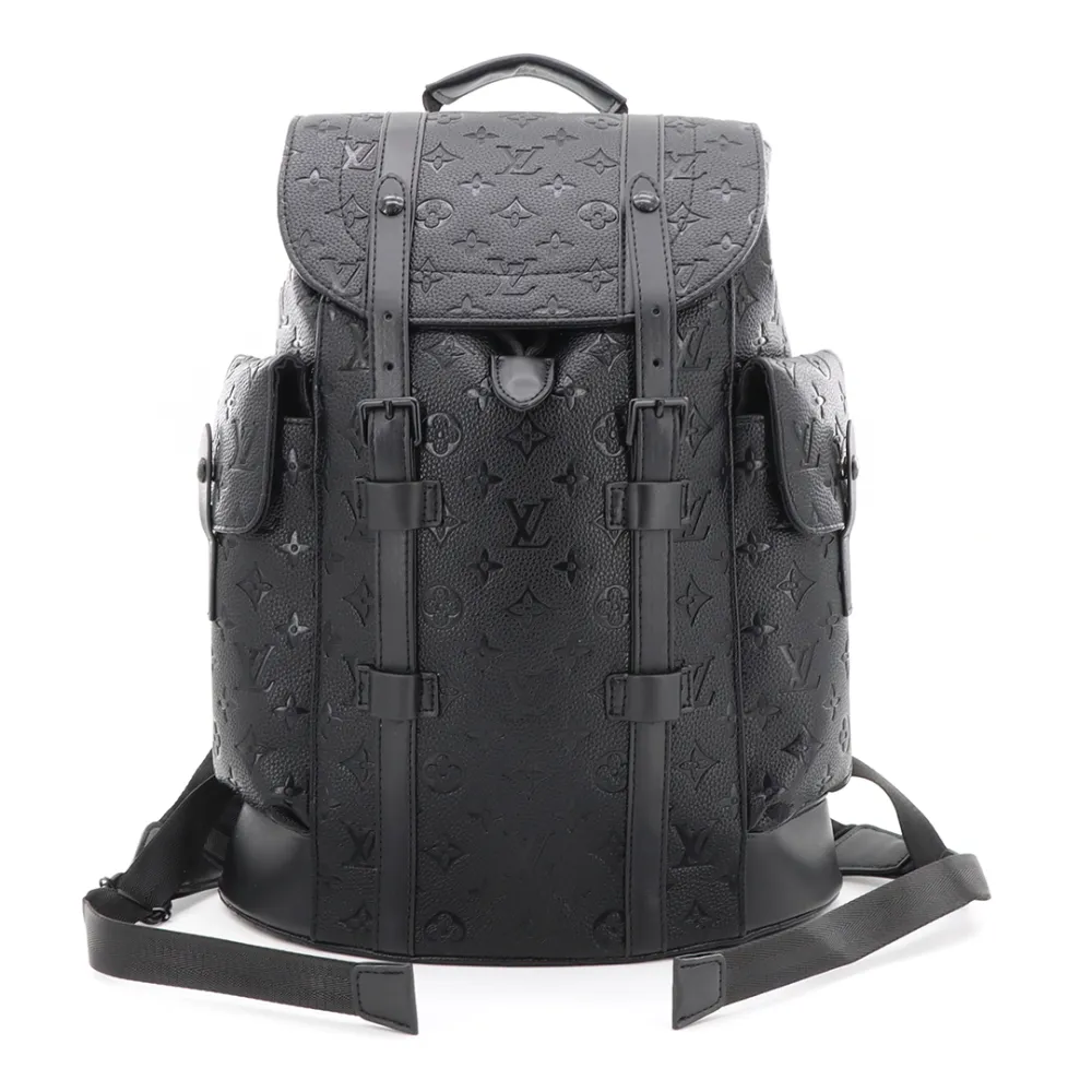 LV black printed backpack