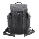 LV black printed backpack