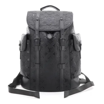 LV black printed backpack 02