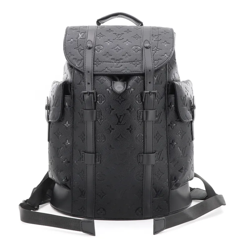 LV black printed backpack