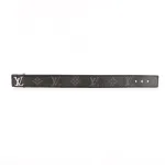 LV brand letter canvas leather bracelet black