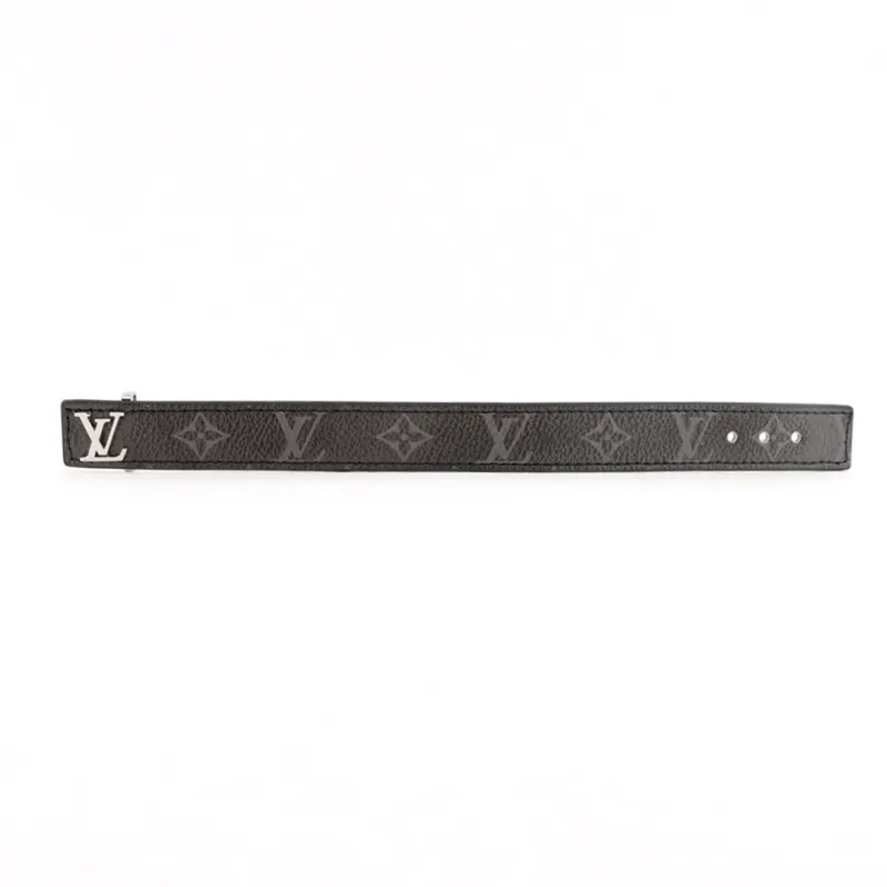 LV brand letter canvas leather bracelet black