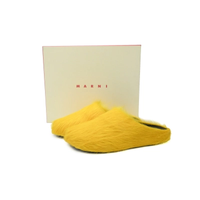 Marni Long-hair Calfskin Fussbett Sabot Yellow SBMR000600P4122Z0565 02