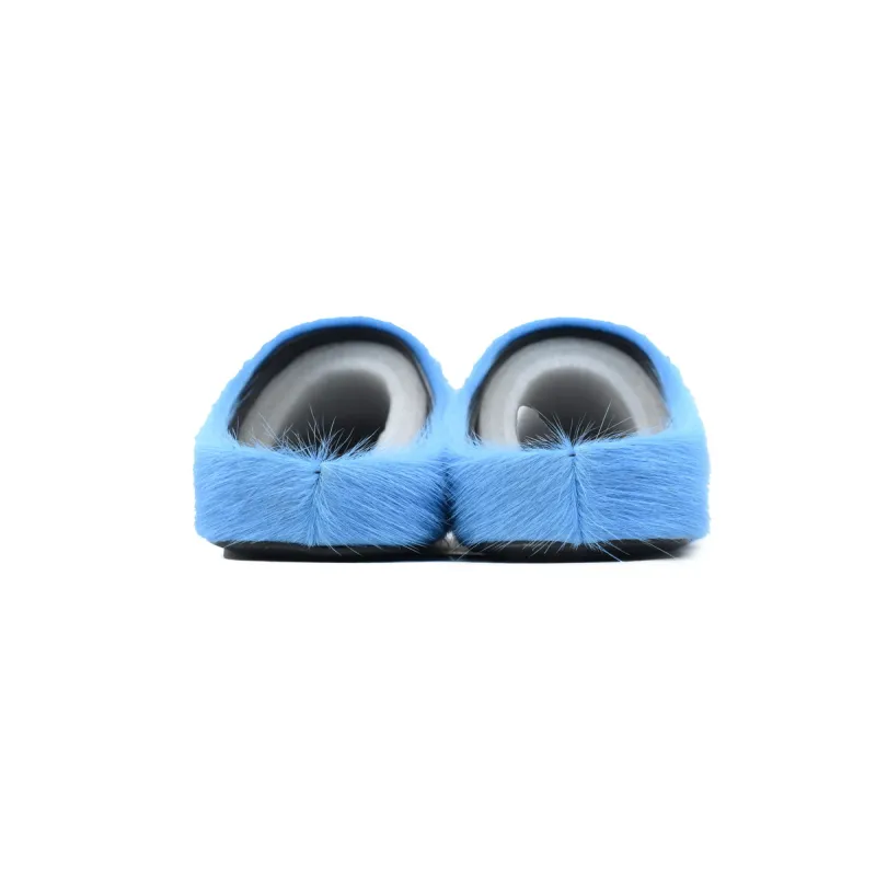 Marni Long-hair Calfskin Fussbett Sabot Blue SBMR000600P412200B50