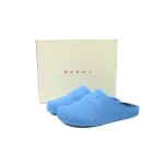 Marni Long-hair Calfskin Fussbett Sabot Blue SBMR000600P412200B50