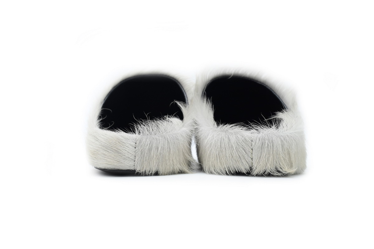 Marni Long-hair Calfskin Fussbett Sabot Grey SBMR000600P412200N15