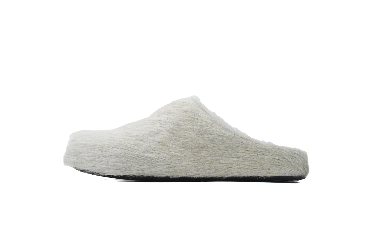 Marni Long-hair Calfskin Fussbett Sabot Grey SBMR000600P412200N15