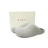 Marni Long-hair Calfskin Fussbett Sabot Grey SBMR000600P412200N15
