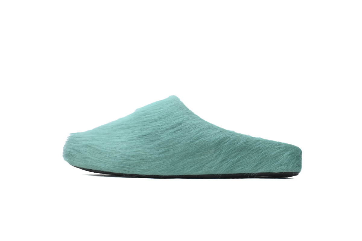 Marni Long-hair Calfskin Fussbett Sabot Dark Green SBMR000600P412200V38