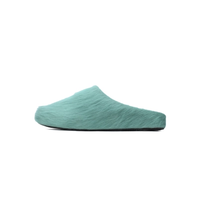 Marni Long-hair Calfskin Fussbett Sabot Dark Green SBMR000600P412200V38 01