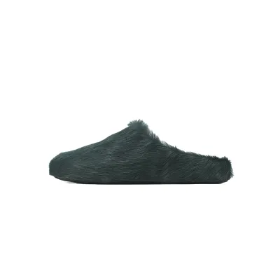 Marni Long-hair Calfskin Fussbett Sabot Deep Green SBMR000600P412200V78 01