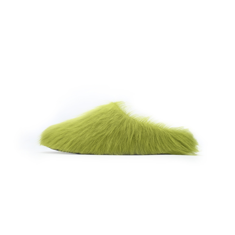 Marni Long-hair Calfskin Fussbett Sabot Green SBMR000600P412200V07
