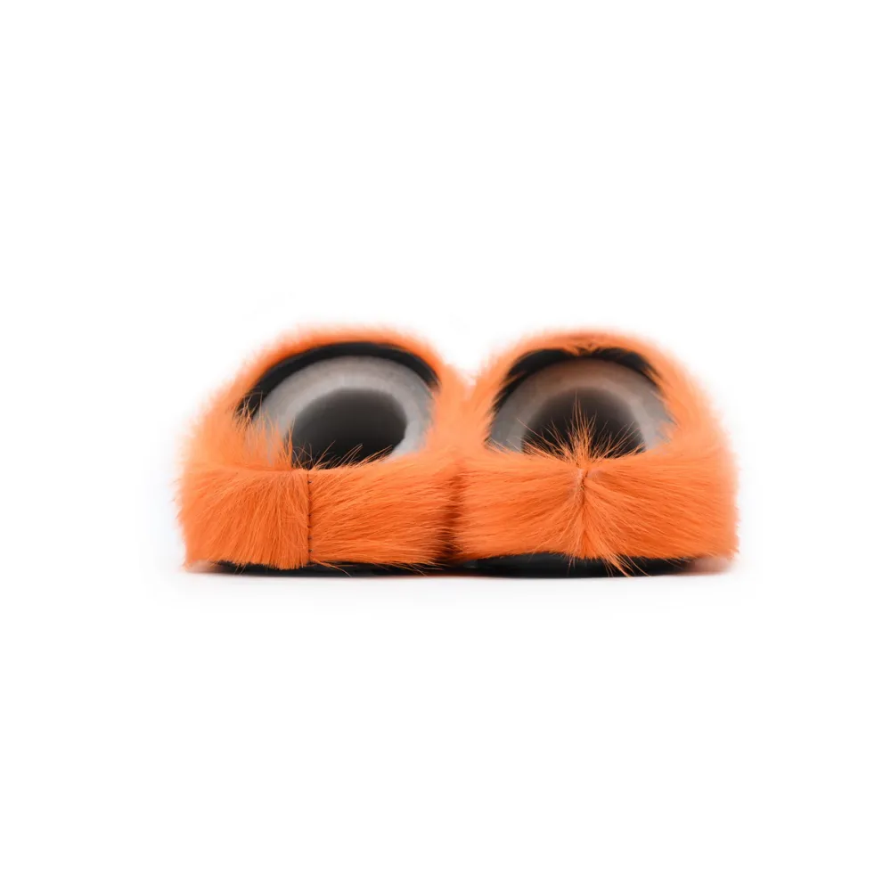 Marni Long-hair Calfskin Fussbett Sabot Orange SBMR000600P412200R09