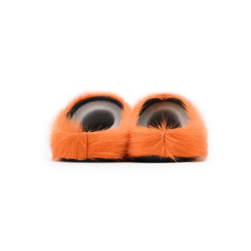 Marni Long-hair Calfskin Fussbett Sabot Orange SBMR000600P412200R09