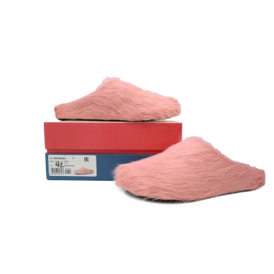 Marni Long-hair Calfskin Fussbett Sabot Pink SBMS004601P412200C29 02