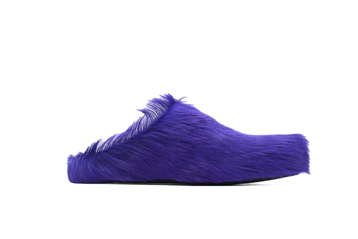 Marni Long-hair Calfskin Fussbett Sabot Purple SBMR000600P623600C74
