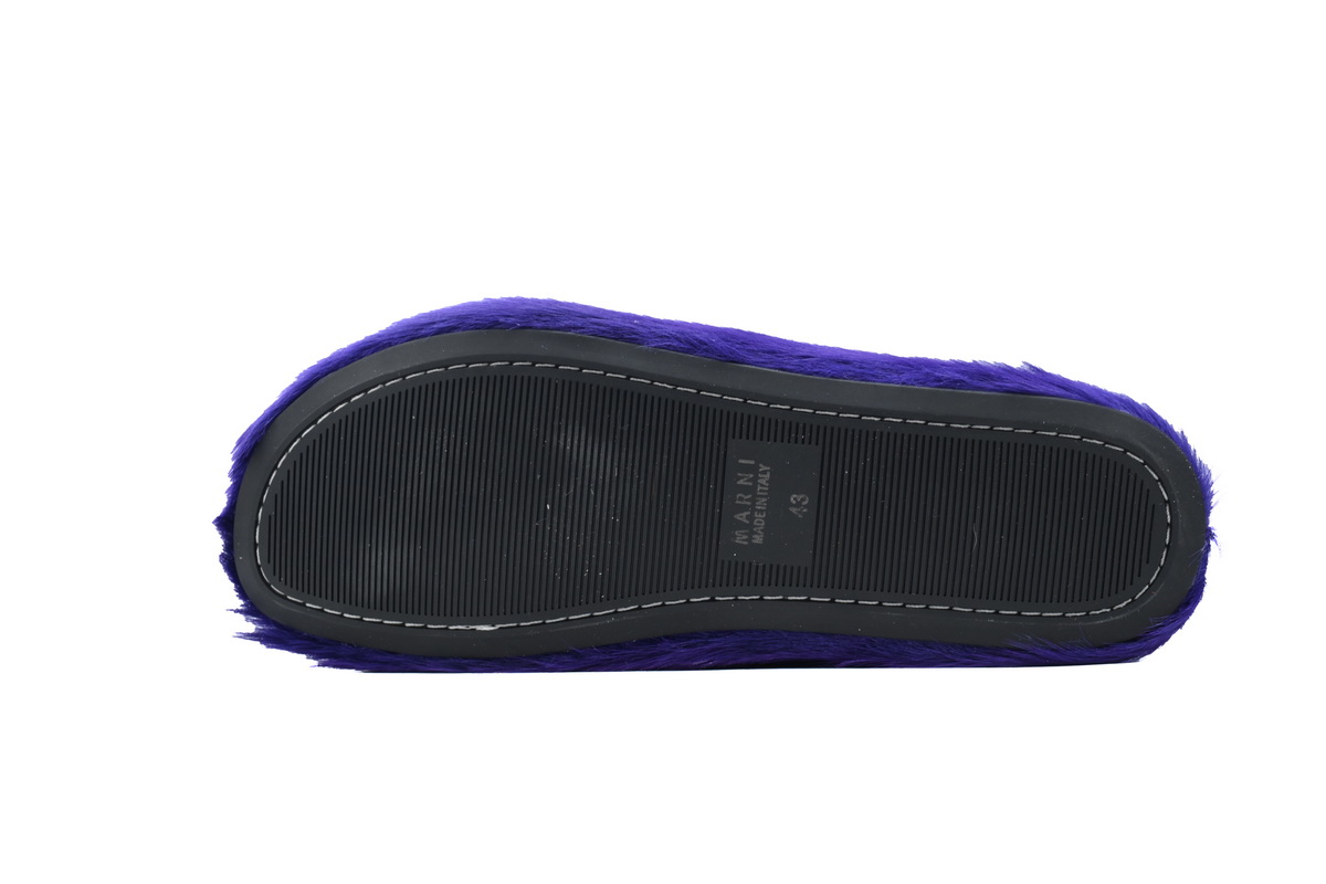 Marni Long-hair Calfskin Fussbett Sabot Purple SBMR000600P623600C74